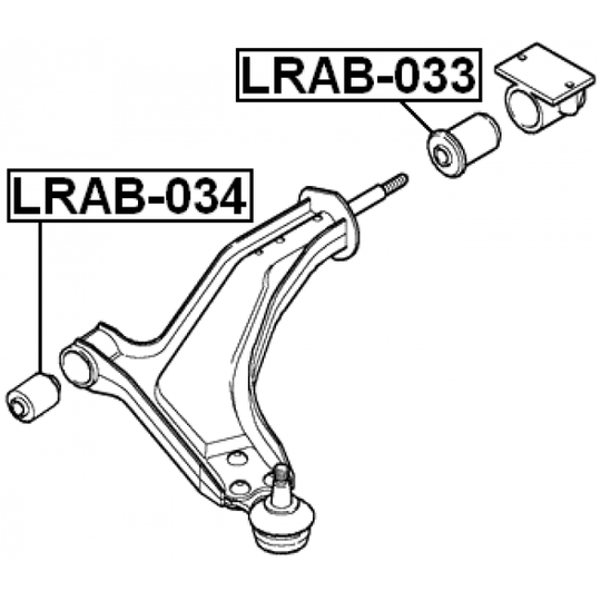 LRAB-033 - Control Arm-/Trailing Arm Bush 