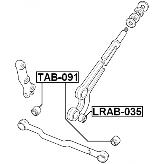 LRAB-035 - Control Arm-/Trailing Arm Bush 