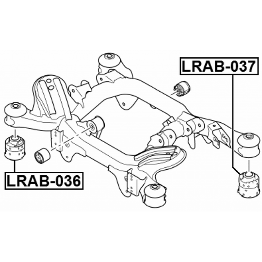 LRAB-036 - Mounting, axle beam 