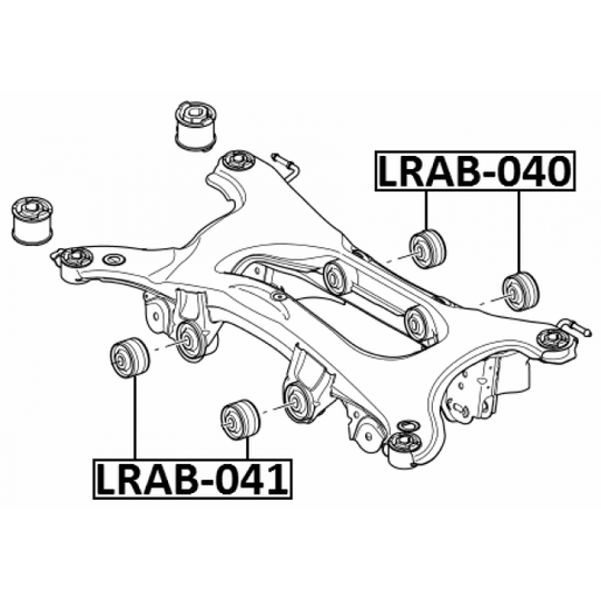 LRAB-040 - Mounting, axle beam 