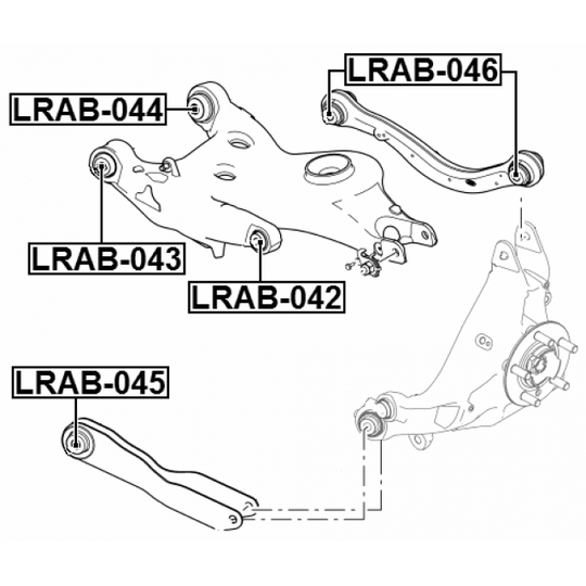 LRAB-042 - Control Arm-/Trailing Arm Bush 