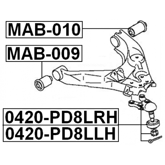 MAB-009 - Control Arm-/Trailing Arm Bush 