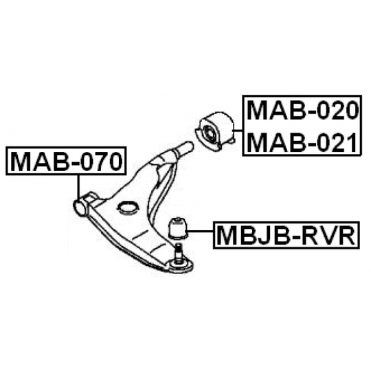 MAB-020 - Control Arm-/Trailing Arm Bush 