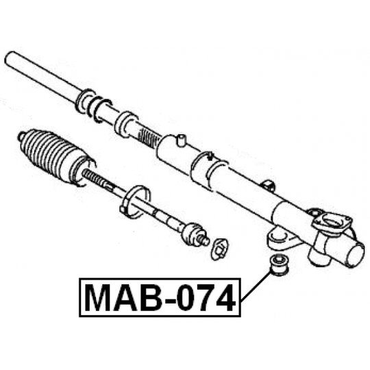 MAB-074 - Mounting, steering gear 