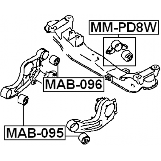 MAB-095 - Mounting, differential 