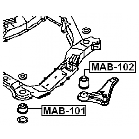 MAB-101 - Upphängning, axelstomme 