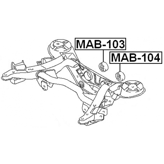 MAB-104 - Kiinnitys, tasauspyörästö 