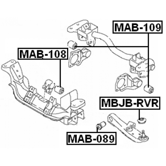 MAB-108 - Kiinnitys, tasauspyörästö 