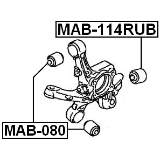 MAB-114RUB - Lagerhylsa, länkarm 