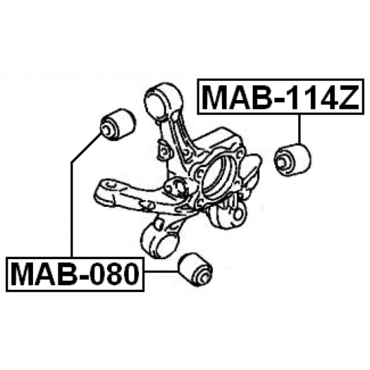 MAB-114Z - Lagerhylsa, länkarm 