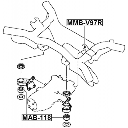 MAB-118 - Kiinnitys, tasauspyörästö 