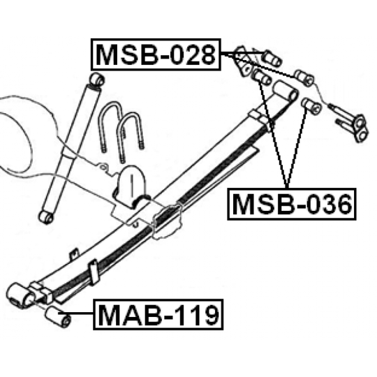 MAB-119 - Bussning, bladfjäder 