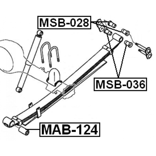 MAB-124 - Bush, leaf spring 