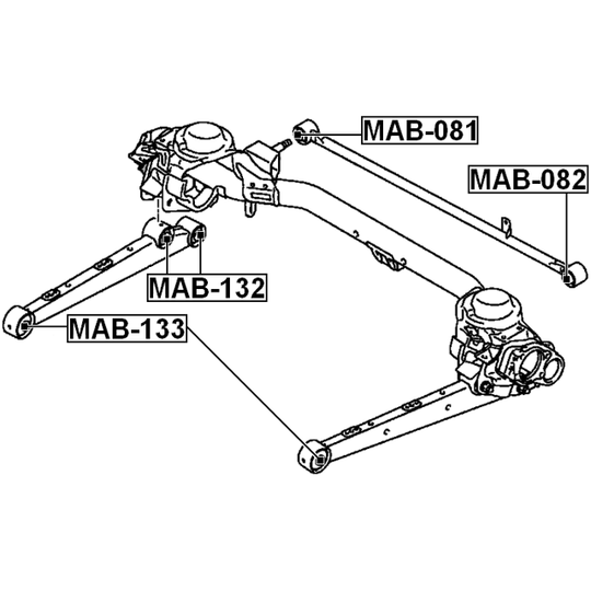 MAB-132 - Control Arm-/Trailing Arm Bush 