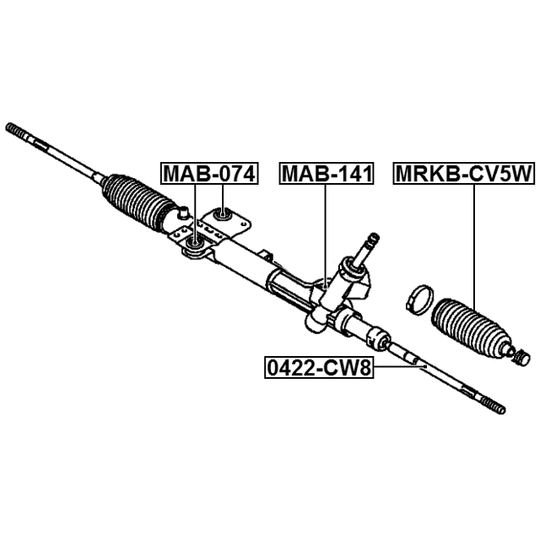 MAB-141 - Mounting, steering gear 