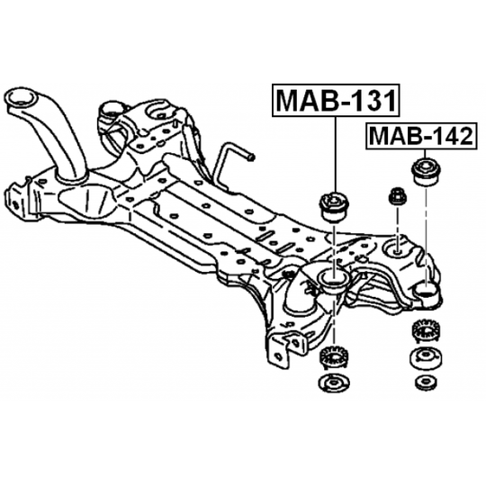 MAB-142 - Upphängning, axelstomme 