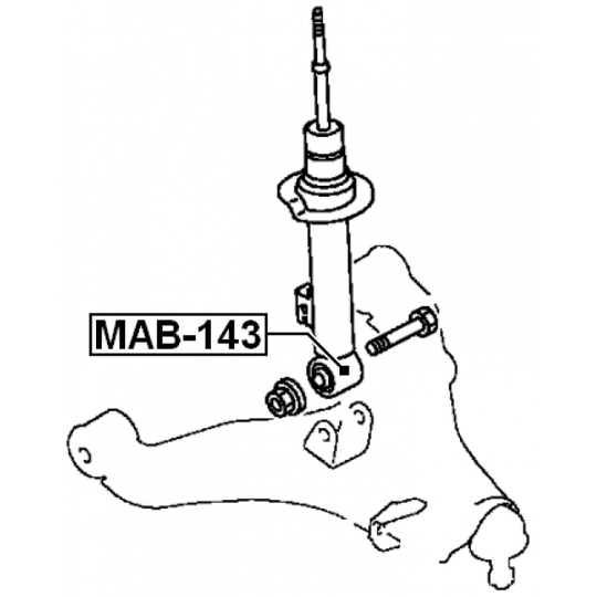 MAB-143 - Stötdämparbussning 