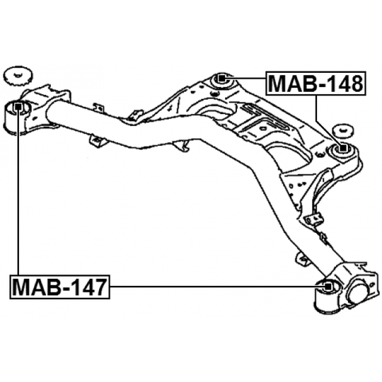 MAB-147 - Upphängning, axelstomme 