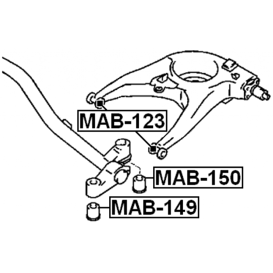 MAB-149 - Upphängning, axelstomme 