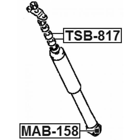 MAB-158 - Stötdämparbussning 