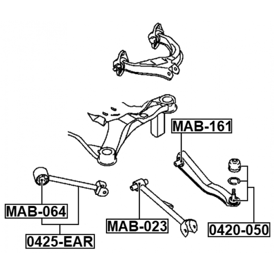 MAB-161 - Control Arm-/Trailing Arm Bush 