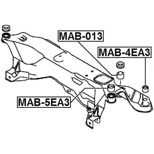 MAB-5EA3 - Upphängning, axelstomme 