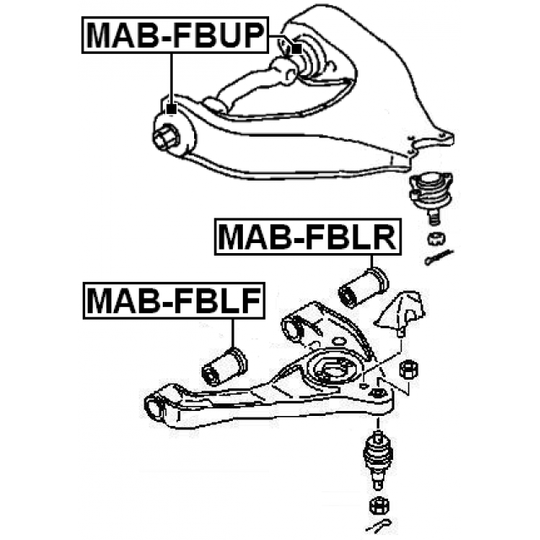 MAB-FBUP - Control Arm-/Trailing Arm Bush 