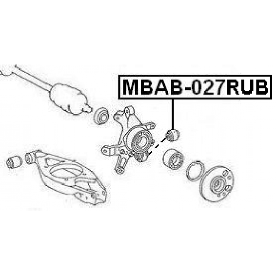 MBAB-027RUB - Bush, control arm mounting 