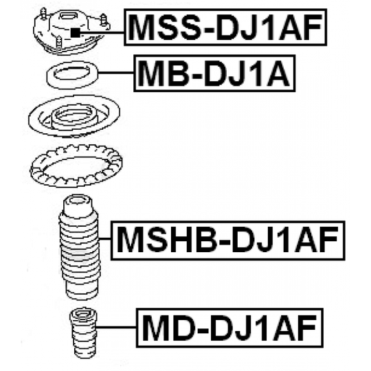 MB-DJ1A - Anti-Friction Bearing, suspension strut support mounting 