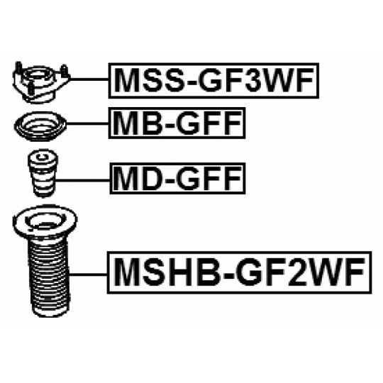 MB-GFF - Anti-Friction Bearing, suspension strut support mounting 