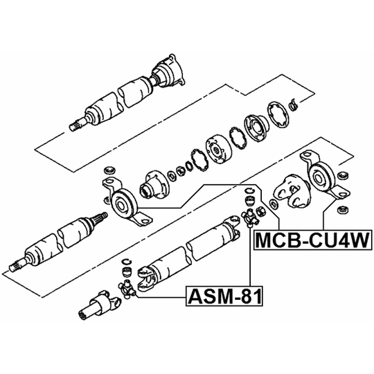 MCB-CU4W - Bearing, propshaft centre bearing 