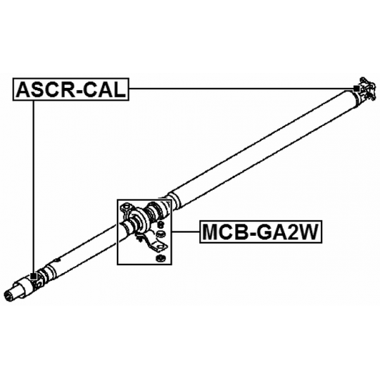 MCB-GA2W - Bearing, propshaft centre bearing 