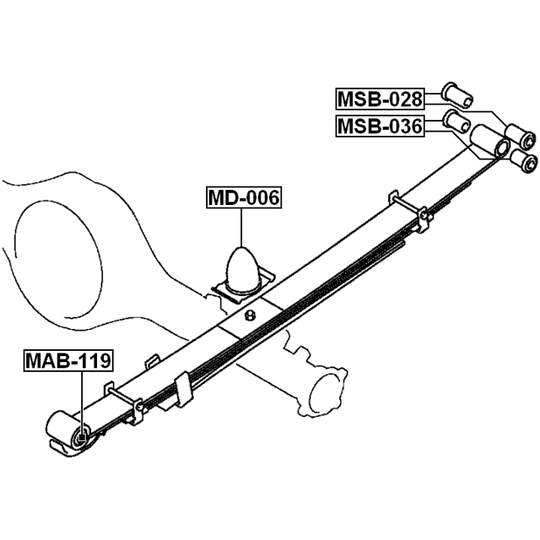 MD-006 - Rubber Buffer, suspension 