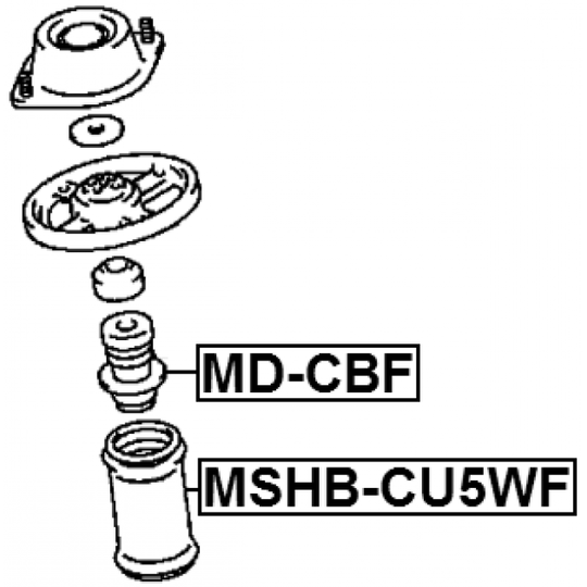 MD-CBF - Rubber Buffer, suspension 