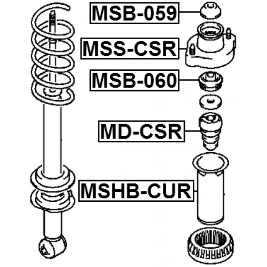 MD-CSR - Rubber Buffer, suspension 