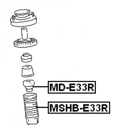 MD-E33R - Gummibuffert, fjädring 