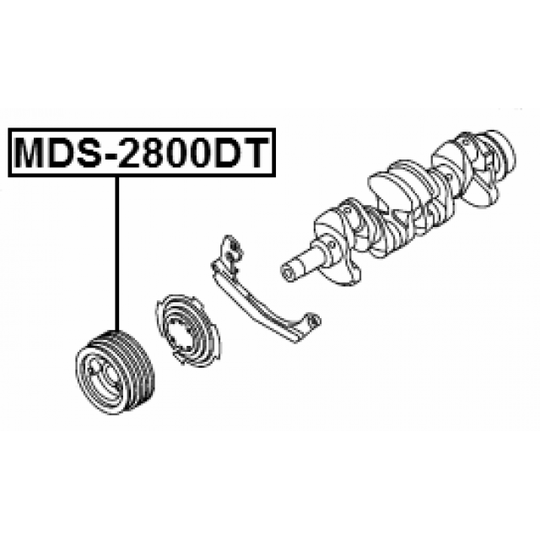 MDS-2800DT - Remskiva, vevaxel 