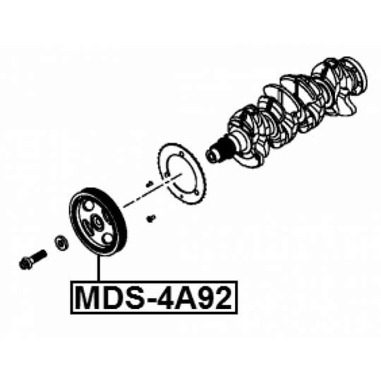 MDS-4A92 - Remskiva, vevaxel 