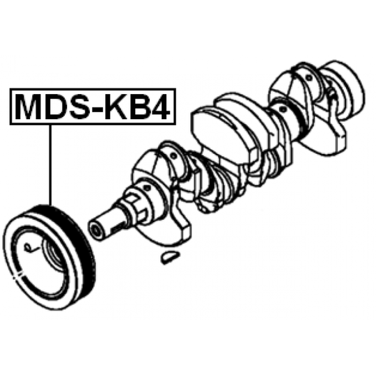 MDS-KB4 - Remskiva, vevaxel 
