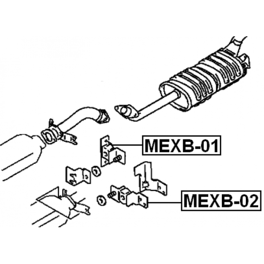 MEXB-01 - Mounting Kit, exhaust system 