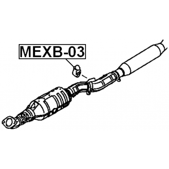 MEXB-03 - Holder, exhaust pipe 