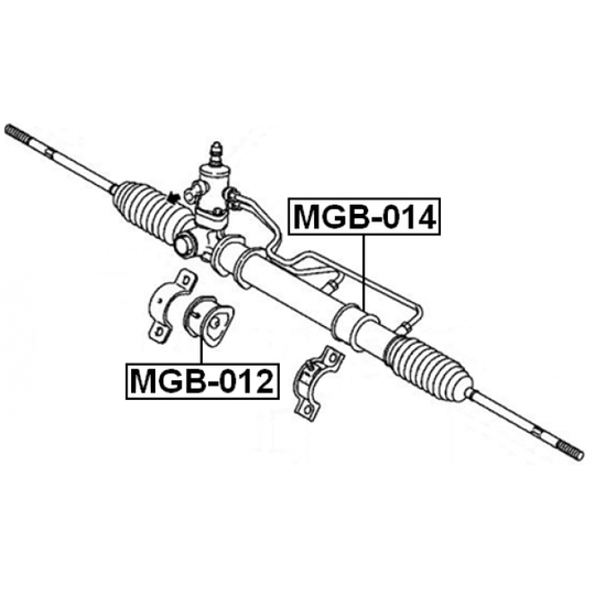 MGB-014 - Mounting, steering gear 