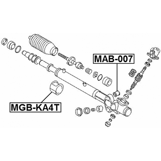 MGB-KA4T - Mounting, steering gear 