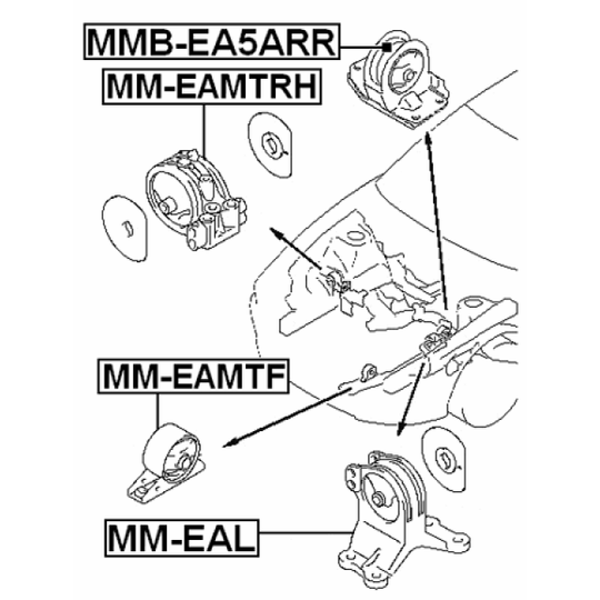 MMB-EA5ARR - Moottorin tuki 