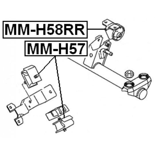 MM-H58RR - Moottorin tuki 