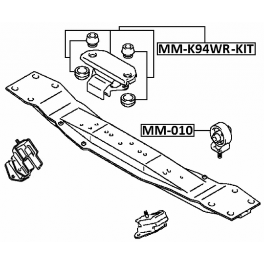 MM-K94WR-KIT - Upphängning, man. växellåda 