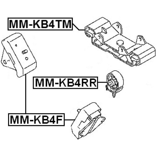 MM-KB4TM - Mounting, manual transmission 