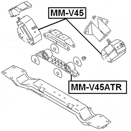 MM-V45ATR - Motormontering 