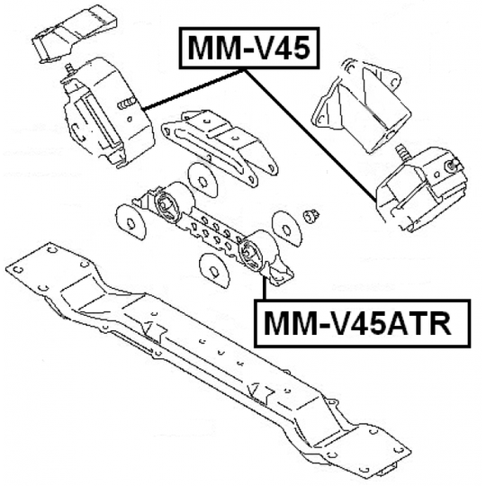 MM-V45 - Paigutus, Mootor 