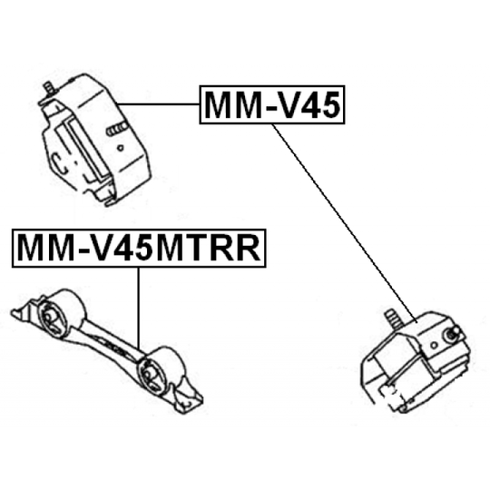 MM-V45MTRR - Moottorin tuki 